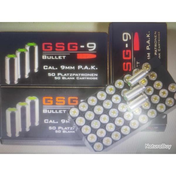 Vends  Cartouches a Blanc  9MM PAK  GSG 9