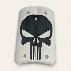 Paire de plaquettes 1911 style Punisher Blanc et Noir
