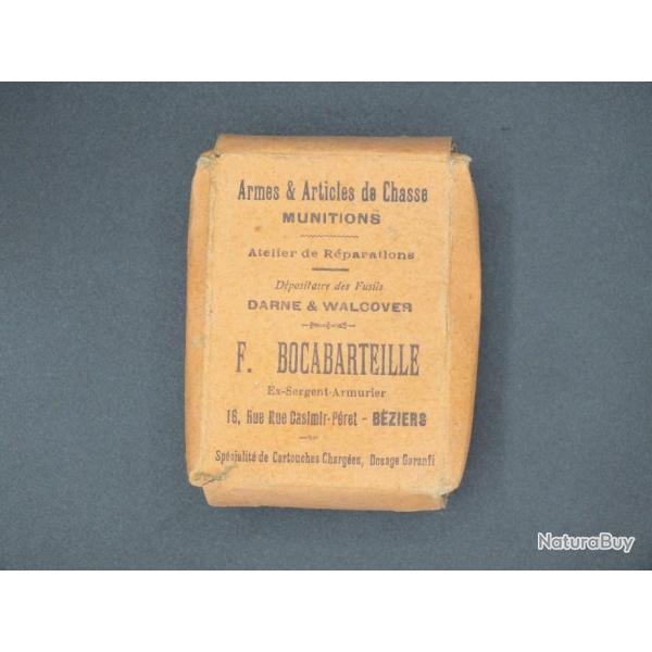 Boite ancienne de bourres et rondelles cal.16 F. BOCABARTELLE � B�ziers