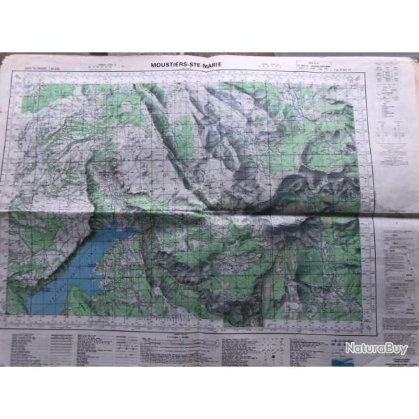 CARTE ETAT MAJOR MOUSTIERS STE MARIE 1974