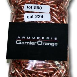 OGIVE HORNADY CAL 22 55GR FMJ BTE 500 VRAC 22671