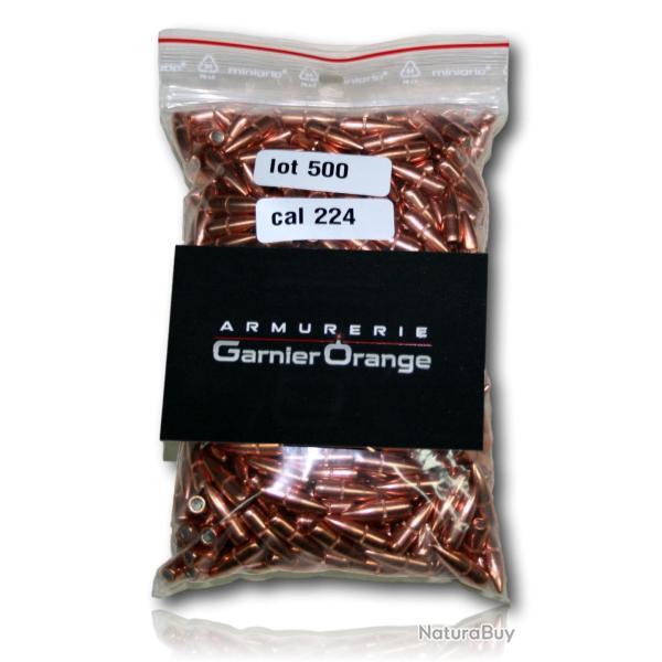 OGIVE HORNADY CAL 22 55GR FMJ BTE 500 VRAC 22671