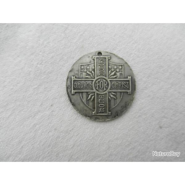 m�daille militaire US am�ricaine Commission Nationale Luth�rienne pour le bien-�tre soldats 1914/18