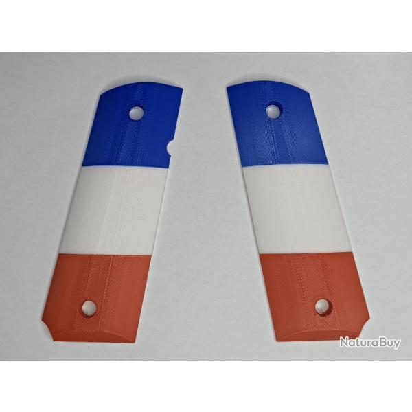 Paire de plaquettes 1911 France bleu blanc rouge