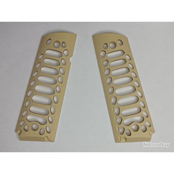 Paire de plaquettes 1911 Squelette Tan
