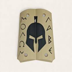 Paire de plaquettes 1911 Molon Labe Tan et Noir