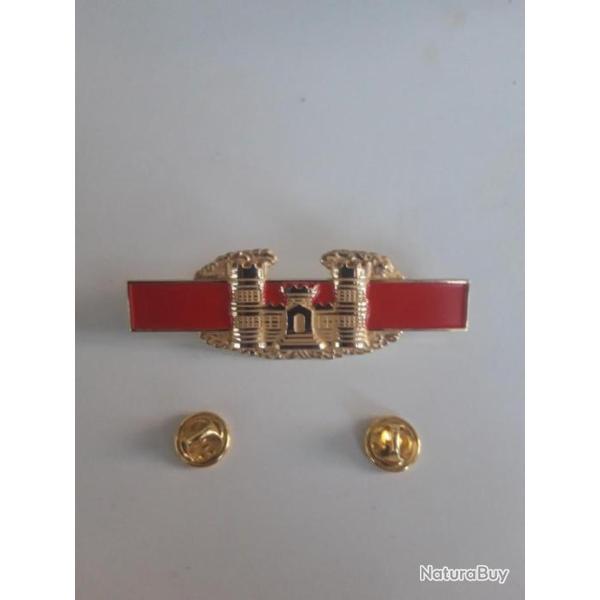 INSIGNE METAL U.S. COMBAT ENGINEER