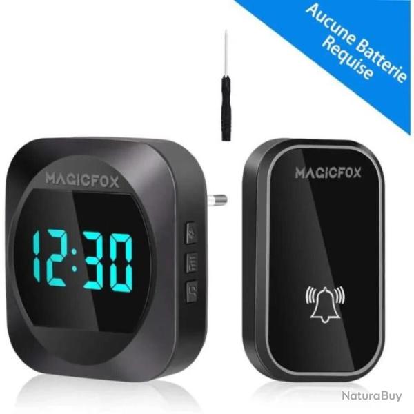 Sonnette sans Fil IP44 �tanche Carillon Electronique Affichage heure LED 38 SONS