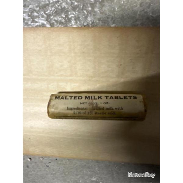 Paquet comprim�s lait malt� US WW2