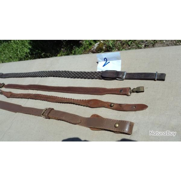 lot bretelles fusil / carabine cuir  ( lot N� 2 )
