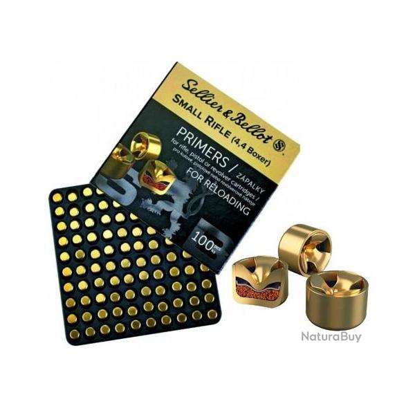 PROMOTION JUSQU'AU 30/06/2025 SELLIER & BELLOT - 1000 AMORCES BOXER SMALL RIFLE SB 4.4 SR