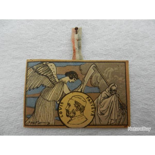 Insigne de journ�e carton Louis Pasteur - mai 1923 au profit des laboratoires