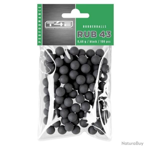 BILLES CAOUTCHOUC UMAREX T4E CAL.43 X100