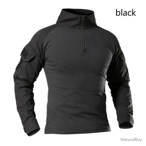 Tee-shirt, Sweet, Chemise Militaire Manche Longue BLACK, Id�ale pour Airsoft LIVRAISON OFFERTE