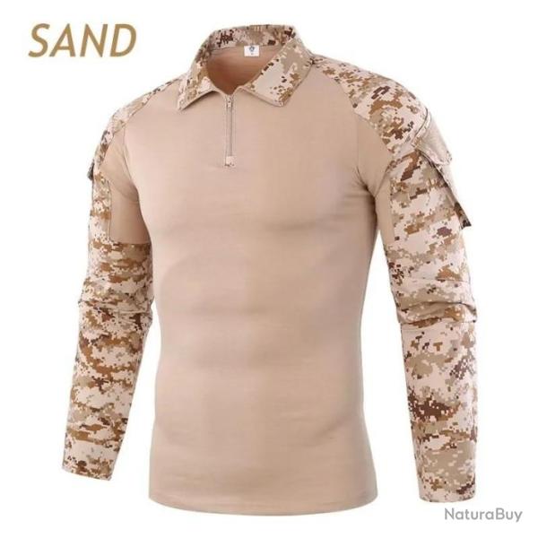 Tee-shirt, Sweet, Chemise Militaire Manche Longue SAND, Id�ale pour Randonn�e LIVRAISON OFFERTE