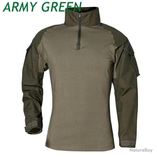 Tee-shirt, Sweet, Chemise Militaire Manche Longue ARMY GREEN, Id�ale pour Airsoft LIVRAISON OFFERTE
