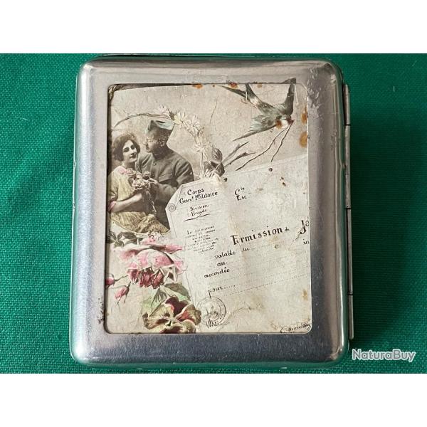 PORTE CIGARETTES  AVEC DOCUMENT PERMISSION   W W 1  1914 / 1918