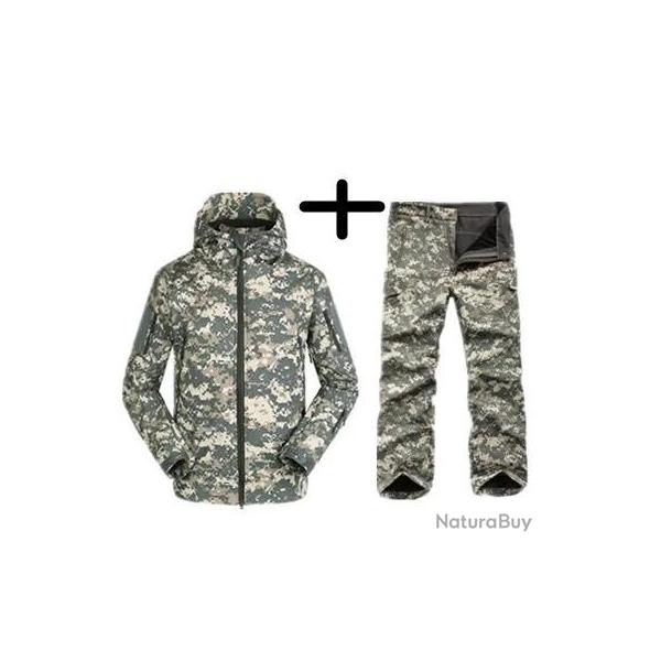 Ensemble Militaire Veste et Pantalon Ext�rieur Toutes Saisons ACU Coupe-Vent LIVRAISON OFFERTE