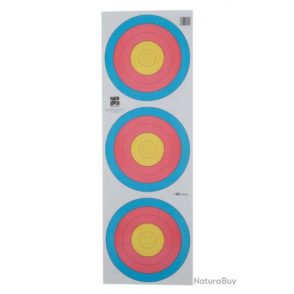 Blason FITA Avalon 3 spots- standard centre vertical - 5 rings 60cm