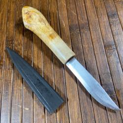 ANCIEN COUTEAU DE CHASSE PUUKKO LAPON SAAMI CORNE DE RENNE XlX &eacute;me
