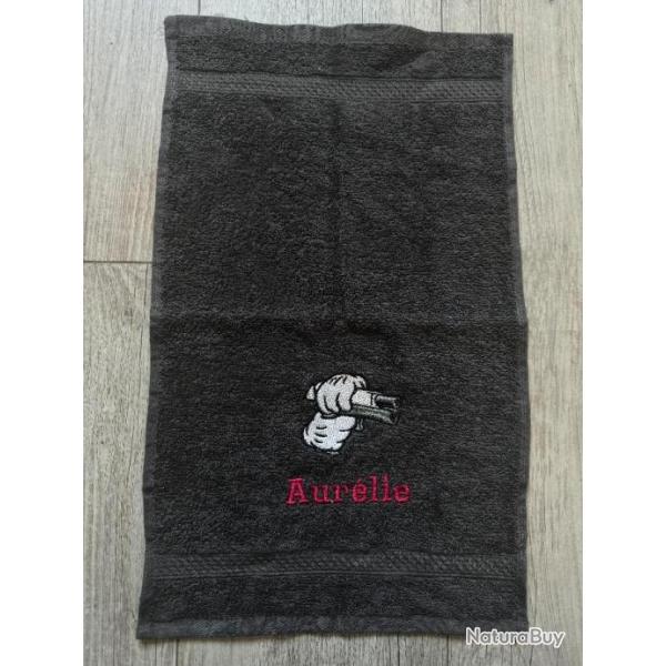 serviette de tir broderie personnalis�e