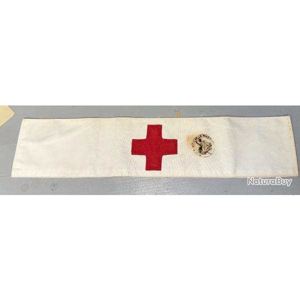 Brassard infirmier WW2 us r�utilis� par l'arm�e fran�aise