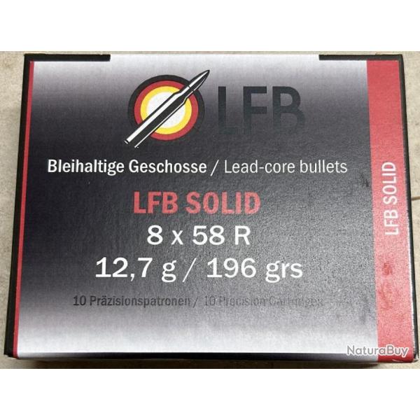 Munitions LFB calibre 8x58 R TMR 12,7 g. boite de 10 munitions