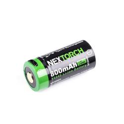 Batterie rechargeable 16340 3.6V 800 mAh avec port USB type-C