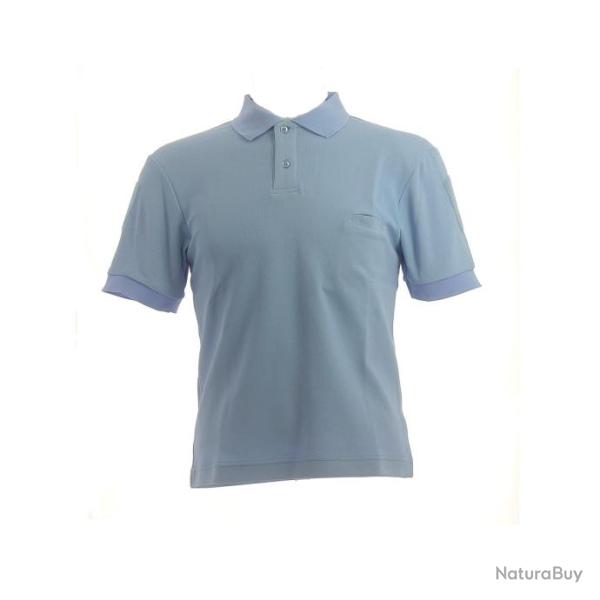 Polo bleu ciel manches courtes. personnalisation au choix broder