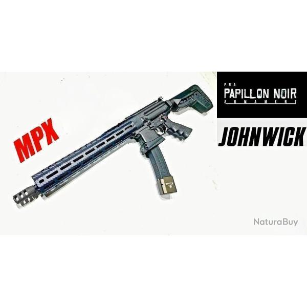 KIT MPX JOHN WICK 3 MPX AEG et GBB TTI  Carbon Stippling Handguard Carbine Kit uniquement