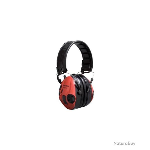 CASQUE ANTI BRUIT ELECTRONIQUE PELTOR SPORT TAC 3 ROUGE & NOIR GK PRO