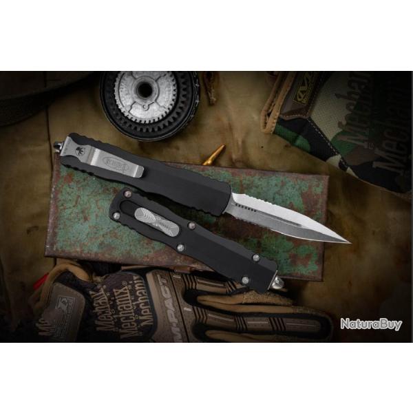 Couteau Microtech Dirac Delta 227-11 D/E OTF Automatic Lame Acier M390 Serrated Made USA MCT22711