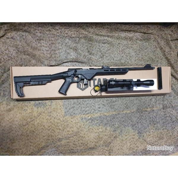 pack carabine CITADEL mle TRAKR cal 22LR + lunette 4x32 + silencieux + 1 boite de 50 cartouches