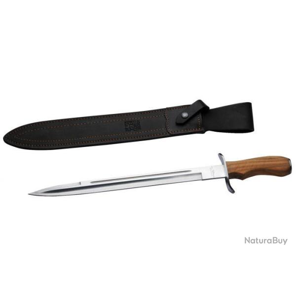 Dague de chasse Januel manche d'olivier - 33 cm