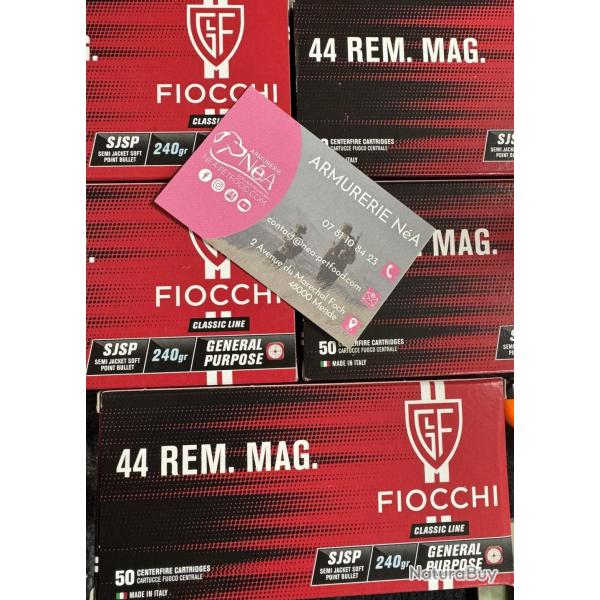 Fiocchi 44 MAGNUM SJSP 240GR X500 LIVRAISON OFFERTE