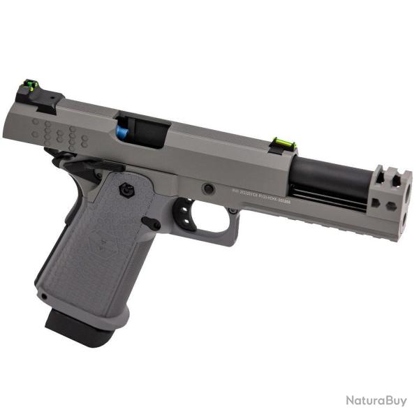 R�plique Airsoft Raven Pistolet GBB Hi-Capa Hex-Comp Gris