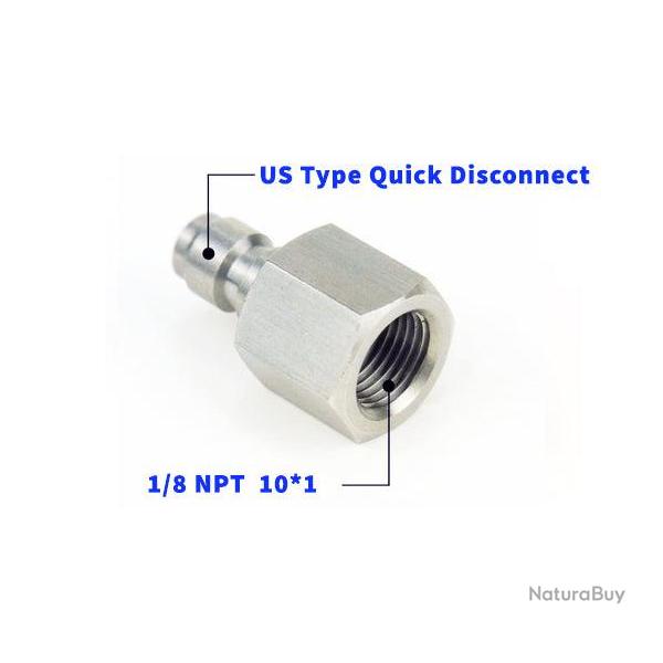 Adaptateur Redline HPA / PCP 1/8 NPT avec Connecteur Type US
