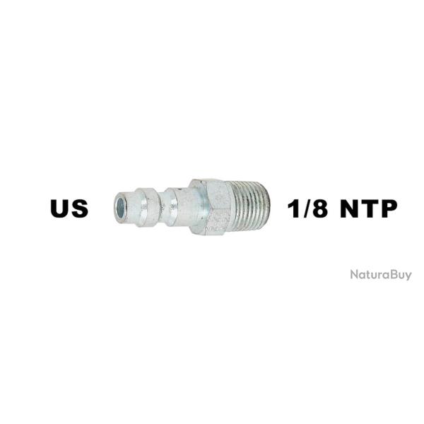 Adaptateur Redline HPA / PCP 1/8 NPT M�le avec Connecteur Type US