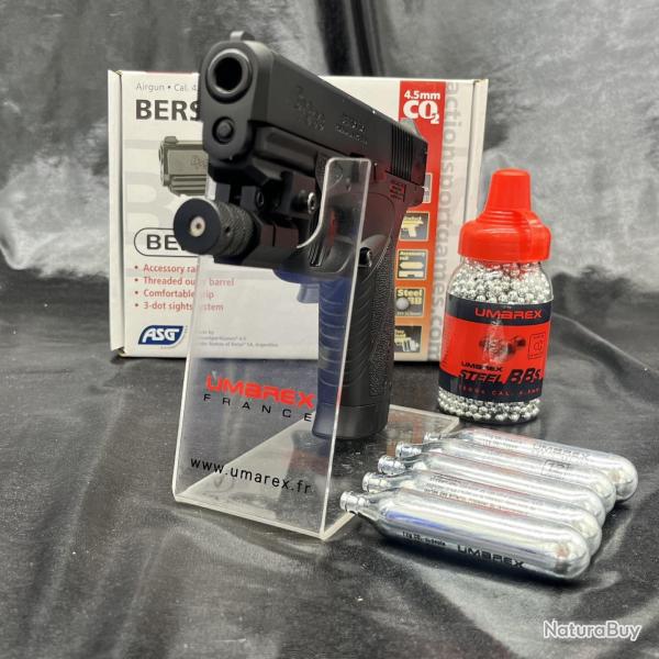 Pack laser pr�t � tirer PISTOLET "GBB BERSA BP9CC" - Cal 4.5 BBS - CO2