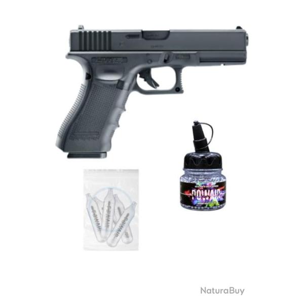 Pack pistolet Glock 17 Gen 4 - Cal 4.5 mm BBs
