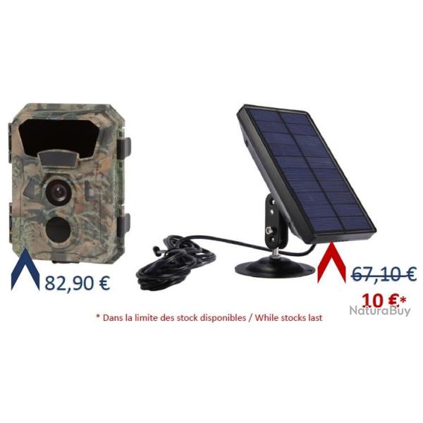 OFFRE SPECIALE - Pi�ge photographique PIE1066 + panneau solaire 6V