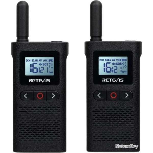 Talkie Walkies Professionnels 2 Pcs PMR446 16 Canaux VOX LCD Batterie 1500mAh CTCSS/DCS