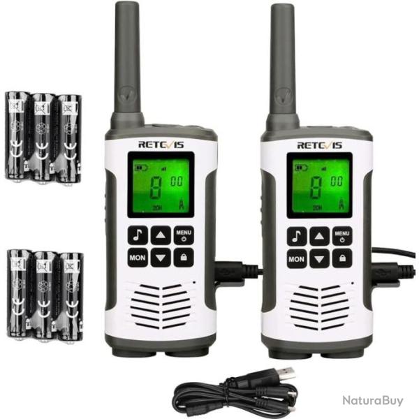 Talkie Walkies Professionnel 2 Pcs 16 Canaux PMR446 VOX LCD 121 Codes CTCSS/DCS