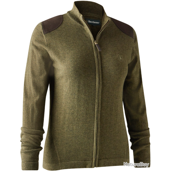 Gilet fermeture � glissi�re Darlington femme kaki DEERHUNTER