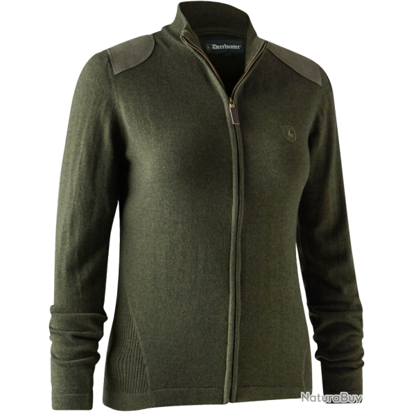 Gilet fermeture � glissi�re Darlington femme vert DEERHUNTER