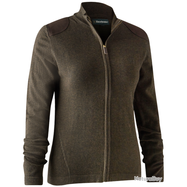 Gilet fermeture � glissi�re Darlington femme marron DEERHUNTER