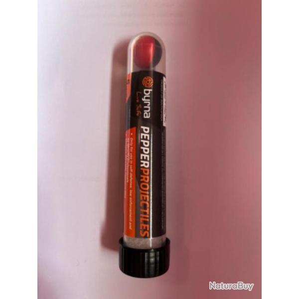 Billes poivre calibre .68 paintball home defense - 1 tube de 5