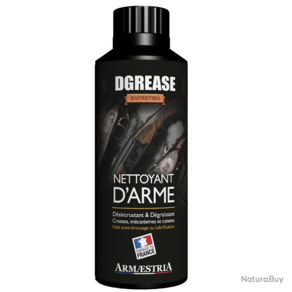 NETTOYANT DSINCRUSTANT DGRAISSANT POUR CROSSES, MCANISMES ET CANONS - DGREASE 250 ml - ARMAESTRIA