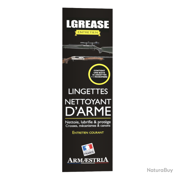 36 LINGETTES NETTOYANTES + FOURREAU - LGREASE - ARMAESTRIA