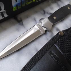 Couteau Rough Ryder Highland Dagger Lame Acier 440 Manche Micarta Etui Nylon RR2378